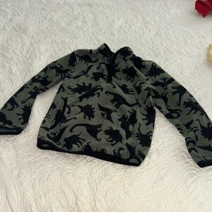 Kidgets Green and Black Dinosaur Fleece Jacket